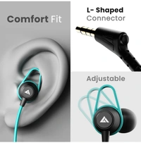 Boult Audio Loop2 with 10mm Drivers, BoomX Rich Bass, In-line Controls, Soft Silicon Snugfit Wired Headset