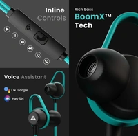 Boult Audio Loop2 with 10mm Drivers, BoomX Rich Bass, In-line Controls, Soft Silicon Snugfit Wired Headset