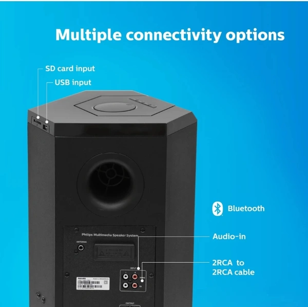 PHILIPS MMS8085B/94 Convertible 80 W Bluetooth Home Theatre (Black, 2.1 Channel)