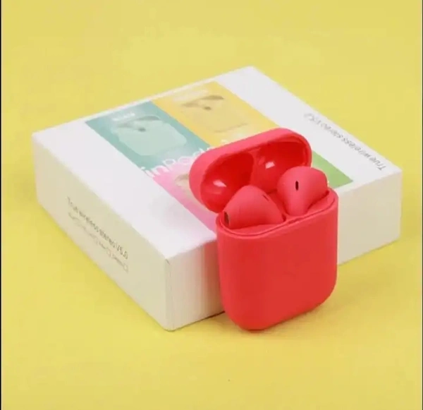 Fidato Red Bluetooth Ear Podswith Charging Case