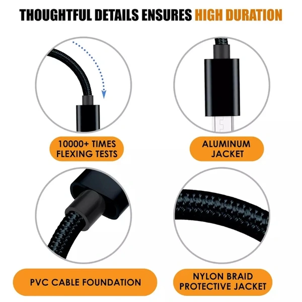 Micro USB Cable, 2.4A Fast Charging Cable