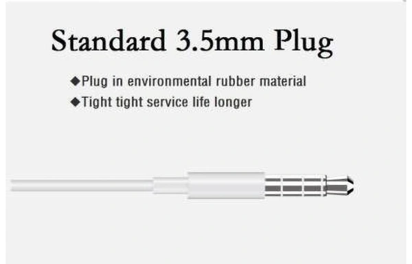 Superior Sound Quality Wired Headset (White, In the Ear)(3 Sets)