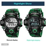  Acnos Brand - A Digital Watch Shockproof Multi-Functional Automatic Green Color Army Strap Waterproof Digital Sports Watch for Men's Kids Watch for Boys Watch for Men Pack of 1 - Japanese Laurel, Free Delivery