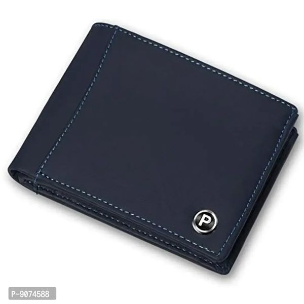 PIRASO Mens Leather Wallet in Blue Color - Royal Blue, Free Delivery