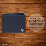 PIRASO Mens Leather Wallet in Blue Color - Royal Blue, Free Delivery