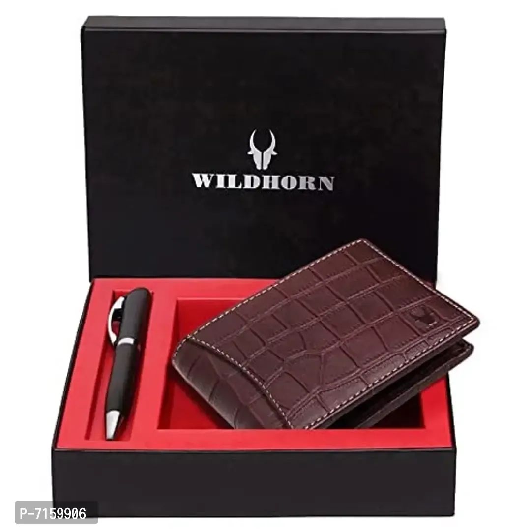 Buy WildHorn Men Brown Genuine Leather Wallet Gift Set Combo Online at  Lowest Price Ever in India | Check Reviews & Ratings - Shop The World