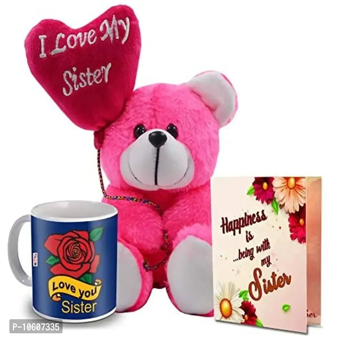 Me & You Gifts For Sister, Printed Ceramic Mug With Greeting Card And Teddy  Gift For Birthday/rakhi/raksha Bandhan/anniversary/bhaidooj - Free Delivery,  Large, प्रिंटेड कॉफी मग, छपा हुआ कॉफ़ी मग, मुद्रित कॉफी मग -