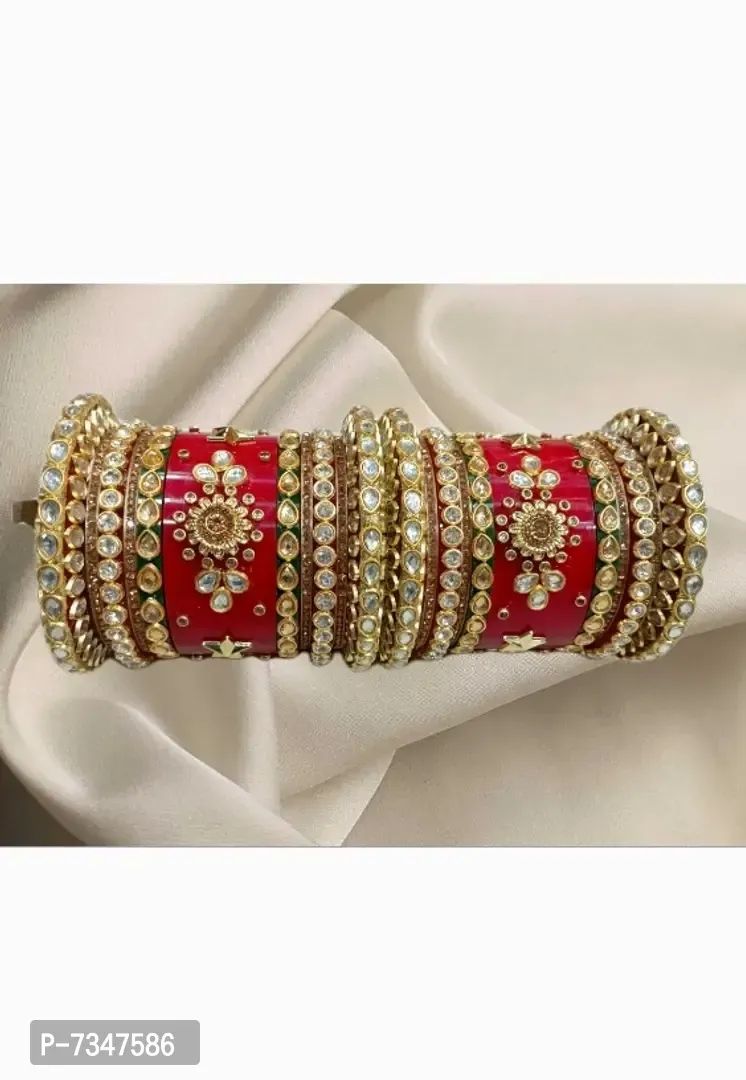 Plastic kundan store bangles