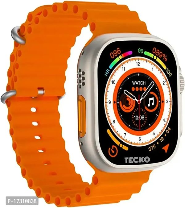 S8 Ultra Series Smart Watch Body Call Smartwatch Series 8 mart watch with heart rate blood pressure and SpO2 monitor will record your all day activities like steps Warranty Description: Manual Entry - Free Size, Web Orange, Free Delivery