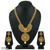 Traditional Jalebi Design Gold Plated Set Of 3 Matinee Necklace Set Combo - Gold, Free Delivery