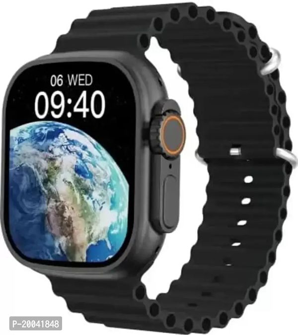 ZORA T800 Series 8 Ultra Smart Watch HD 1.99 Inch Display Smart Watch Bluetooth Calling Smart Watch with Wireless Charging, Sports Mode, Health Mode SpO2  Sleep Monitoring (Black) - Black, Free Delivery