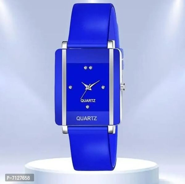 Stylish PU Analog Watches For Women Pack Of 1 - Blue, Free Delivery