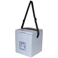 FAIRBIZPS Vaccine Carrier Box with 4 Ice Pack Large (1.67 Ltr.) | CFC- Free Portable Polyurethane Controller Vaccine Storage Box with Integral, Hinged Lid & Stopper (Grey)