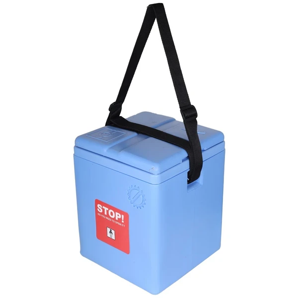 FAIRBIZPS 4 Ice Pack Vaccine Storage Carrier Box Portable CFC- Free Polyurethane Controller Vaccine Storage Box with Integral, Hinged Lid & Stopper (1.67 Ltr.) (Blue) - BLUE