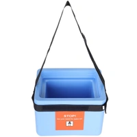 FAIRBIZPS Mini Vaccine Carrier Box with 2 Ice Pack Small Vaccine Storage Box (0.90 Ltr) Blue - BLUE