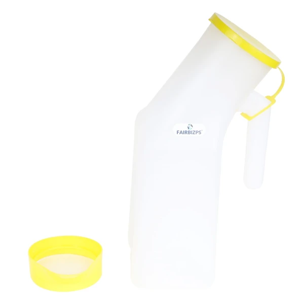 FAIRBIZPS Urinal Pot Portable And Safe Plastic Urine Pot With Cap Urine Bottle for for Urination (1000ml) Pack of 1