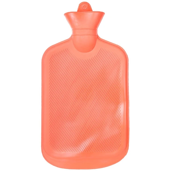 FAIRBIZPS Hot Water Bag for Pain Relief Large Capacity Manual Hot Water Bag for Back Pain, Period Pain, Neck and Shoulders Pain (Orange)