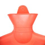 FAIRBIZPS Hot Water Bag for Pain Relief Large Capacity Manual Hot Water Bag for Back Pain, Period Pain, Neck and Shoulders Pain (Orange)