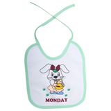 FAIRBIZPS Soft Cotton Baby Bibs Washable Waterproof 7 Days Printed Baby Bibs Apron for Baby Feeding (Pack of 7)