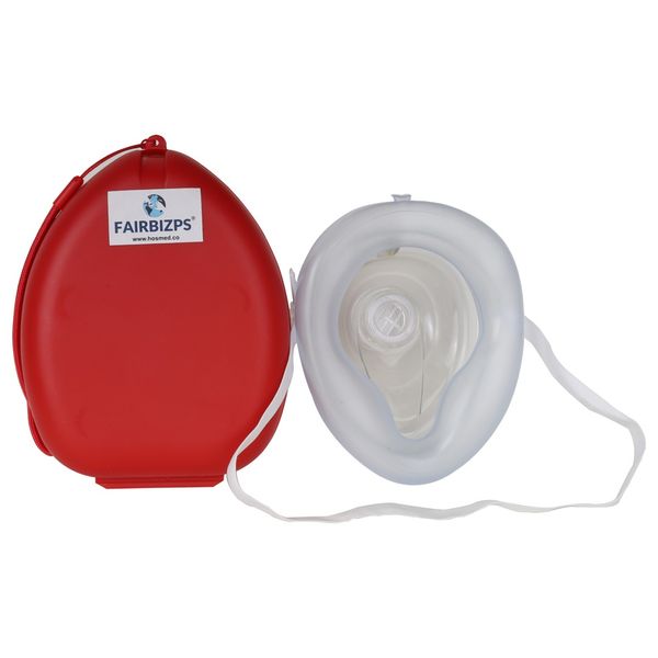FAIRBIZPS Pocket CPR Medical Rescue Resuscitator Mask with hard case cover (Adult)