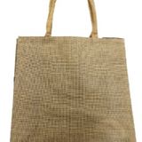 Eco-Friendly Jute Hand Bag-Reusable Tiffin Shopping Grocery Multipurpose Hand Bag with Zip & Handle for Men and Women - Regular, Brown