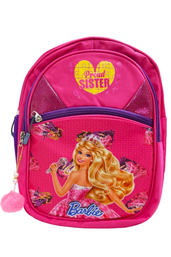 Kids 3D Barbie doll Cartoon Backpack - Lightweight, Waterproof, Adjustable Shoulder Straps, 3 Compartments, Bottle Holder - Perfect for School and Outdoor Adventures - 15inch, Multicolour