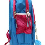 Kids 3D Blue colour Barbie doll Cartoon Backpack - Lightweight, Waterproof, Adjustable Shoulder Straps, 3 Compartments, Bottle Holder - Perfect for School and Outdoor Adventures - 15 inch
