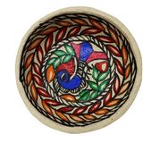 Madhu Bani Painted paper Mache Bowl - H-5 B-16 L-16, Multicolour