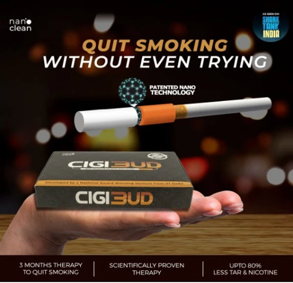 Cigibud filters |Nanoclean anti smoking filters|stoptar smoking filters|filters to quit smoking|filters for smoking|smoking filters|safety filters for smoking|regular smoking filters|tar reduction filters|smoking filters for daily use|multi-filtering helps to reduce tar and smoke and also helps to quit smoking - White Color (Pack of 30 Pieces) - ‎ 1 x 1 x 4.1 cm, White