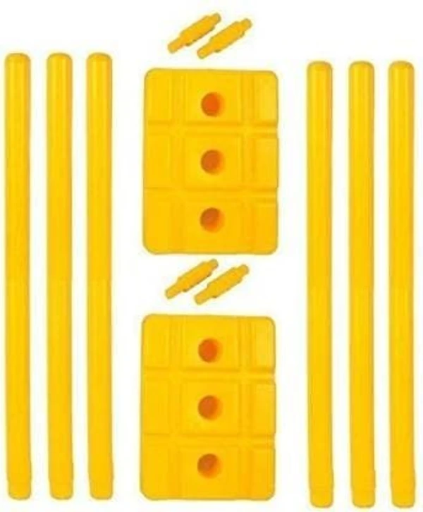 FAIRBIZPS Cricket Stumps with Stand Cricket Kit Plastic Wickets for Cricket Standard Wickets for Cricket Ground (PAC 2)