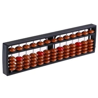 FAIRBIZPS 7 Column (10.2 inch) Plastic Math Abacus, Math Calculating Tool with Reset Button for Blind  Adults Kids(Brown) - 13 Column