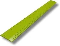 Braille Plastic  Steel Scale 12inch  Pack of 2 - 12 inch