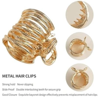PALAK SAXENA Palak Saxena Women's Shark Hair Clips, Ponytail Claw Clip, Small Metal Hair Clips for Women, Cute Size, Non-Slip Hair Clips for Firm, High Ponytail, Hair Accessories for Teen Girls Long Hair Pack of 3