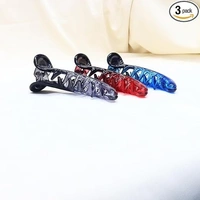 PALAK SAXENA Palak Saxena Medium Banana Hair Clips/Clutchers Size 8 CM/ 3 Inchesh For Women & Girls Colorfull (Pack of 6) - 8 x 3 x 3 Centimeters