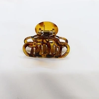 PALAK SAXENA Hair Accessories Golden Plastic Hair Clutch for Women, Medium Size, Trendy Hair Clip, Pack of 3 Hair Claw - 10 x 2 x 2.7 Centimeters
