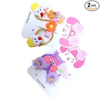 PALAK SAXENA Palak Saxena Baby Rubber Bands | Clips | Rings combo For Baby Girls, Toddler Girls (Tic-Tac & Barrette Hair Pin, Pack of (2 - ‎5 x 3 x 3 cm