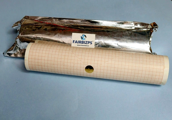 FAIRBIZPS ECG Paper Roll 215mm x 18m - Pack of 2 | Pink Rectangular Thermal Chart Roll | Compatible with Bionet ECG Machine - 215mm x 18m