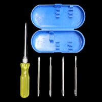 FAIRBIZPS  5-in-1 Magnetic Screwdriver Set with Tester – Slotted, Phillips & Poker Tips | Durable Steel Blades with Non-Slip Grip Handle | Multipurpose Toolkit for Home & Office Use