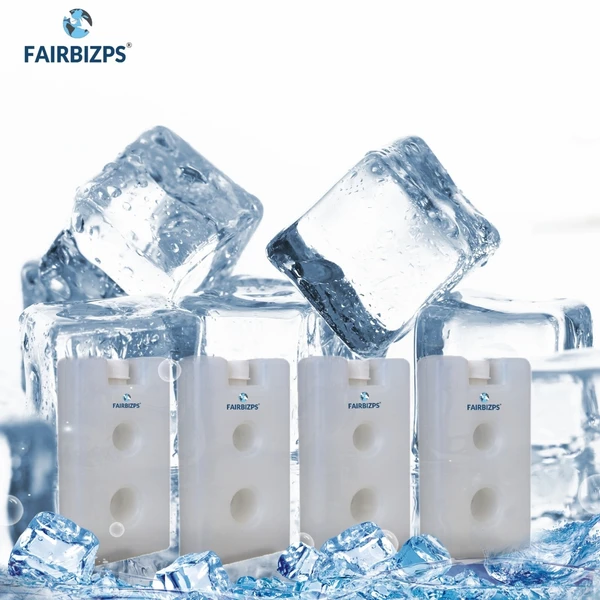 FAIRBIZPS Ice Packs for Vaccine Carrier Box Reusable Long Lasting Freezer Ice Blocks Multipurpose Use Gel Pack (Capacity- 0.4 Liter) Pack of 10