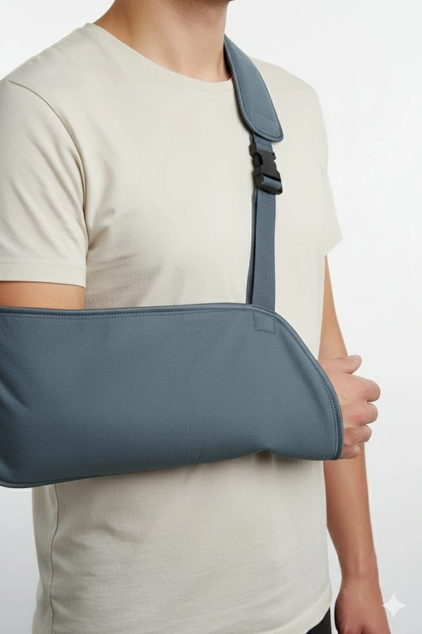 FAIRBIZPS Arm Sling Baggy, Prevents Shoulder Dislocation, Shoulder Support for Fracture Support, Immobilization, Breathable & Skin Friendly Material - Gray