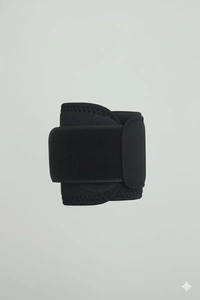 FAIRBIZPS Premium Adjustable Wristband – Breathable, Sweat-Absorbing Fitness Band for Workouts, Running, Sports, and Daily Comfort Support - Black