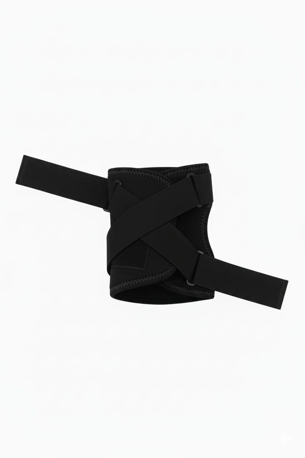 FAIRBIZPS Premium Adjustable Wristband – Breathable, Sweat-Absorbing Fitness Band for Workouts, Running, Sports, and Daily Comfort Support - Black