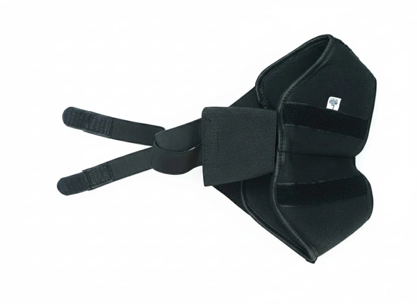 FAIRBIZPS Adjustable Supportive Hernia Belt for Men | Double-Sided Inguinal Pain Relief Strap - Large, Black