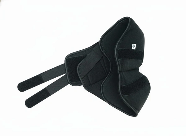 FAIRBIZPS Adjustable Supportive Hernia Belt for Men | Double-Sided Inguinal Pain Relief Strap - Large, Black