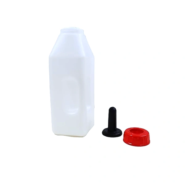 FAIRBIZPS Calf Feeding Milk Bottle, Milk Feeding Bottle for Calf with Nipple, Calf Feeding Bottle White, 2.5 Liter