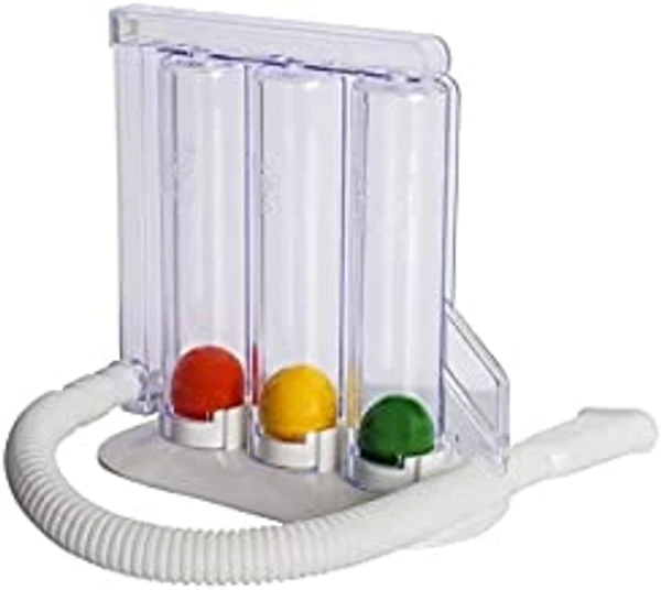 FAIRBIZPS 3 Balls Incentive Spirometer Breathing Exerciser for Deep Breathing Lung Exercise | Hygienic Portable Respiratory Exerciser