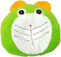 FAIRBIZPS Baby Pillow Cotton Cat Design Baby Pillow with Memory Foam for Comfort and Baby Safety (Green) - GREEN