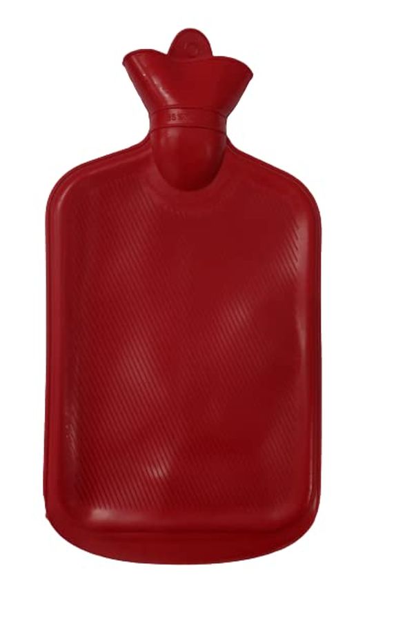 FAIRBIZPS Hot Water Bag for Pain Relief Large Capacity Manual Hot Water Bag for Back Pain, Period Pain, Neck and Shoulders Pain (Red)