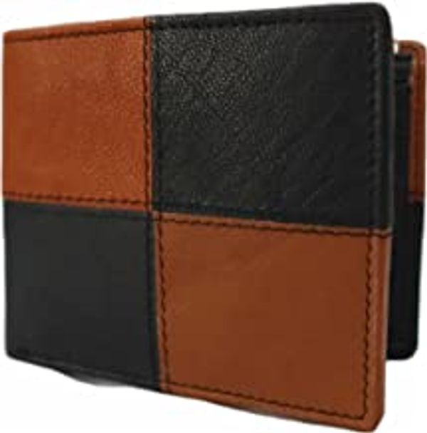 FAIRBIZPS Leather Wallets for Men Top Grain Leather, 5 Card Slots & 2 Compartments, Bi Fold Wallets