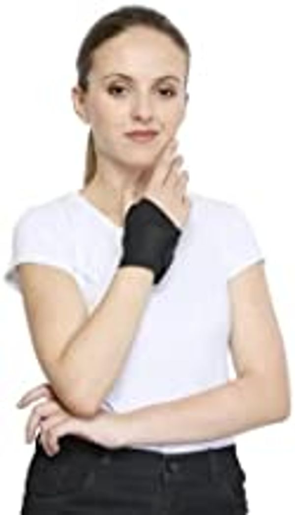 FAIRBIZPS Wrist Support for Men & Women with Thumb Support, Wrist Supporter For Gym Wrist Support Size - Universal (Black)